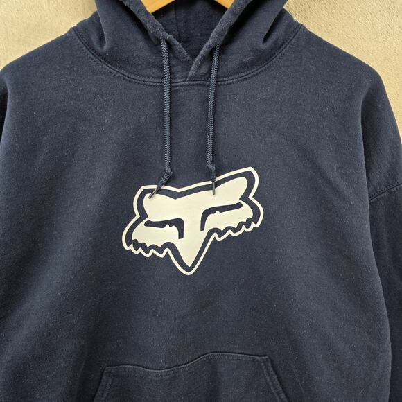 Vtg Fox Racing Hoodie Sweatshirt Mens Large No City Lights Just Camp Fire Nights - Picture 3 of 8